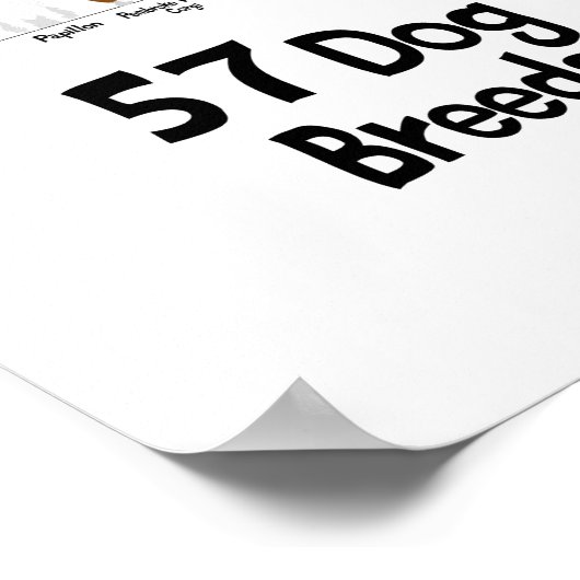 57 Hunde-Zuchtposter Poster (Ecke)