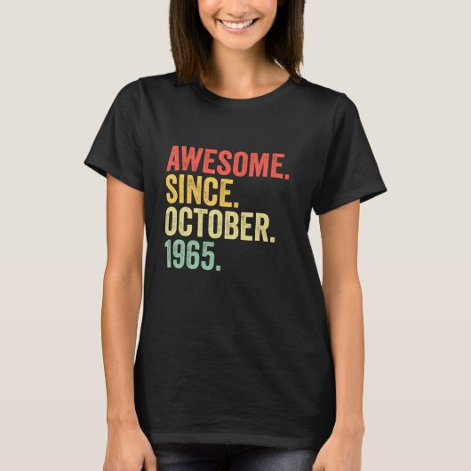 57 Jahre alt Phantastisch seit Oktober 1965 57. Ge T-Shirt (Vorderseite)