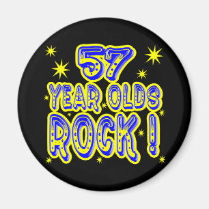 57 Jahre alt Rock! (Blau) Magnet