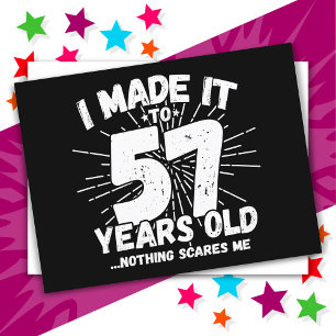 57 Jahre alt Sarcastic Meme Funny 57. Geburtstag Postkarte