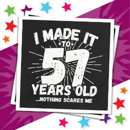 57 Jahre alt Sarcastic Meme Funny 57. Geburtstag Serviette