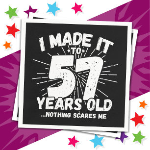 57 Jahre alt Sarcastic Meme Funny 57. Geburtstag Serviette