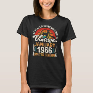 57 Jahre alte Hirschjäger Januar 1966 57. T-Shirt