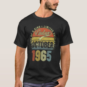 57 Jahre alte Vintage Oktober 1965 57. Geburtstag T-Shirt