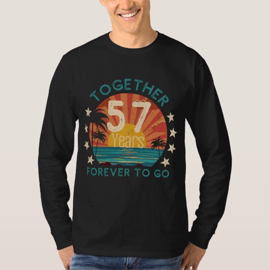 57 Jahre Liebe: Forever Together T-Shirt - Feiern (Vorderseite)