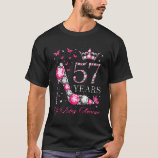57 Jahre Phantastische glückliche 57. Diamantkrone T-Shirt