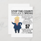 57 Jahre Trump glücklich zum Geburtstag Gegenwart (Vorne/Hinten)