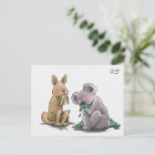 57: Koala & Kangaroo Postkarte (Stehend Vorderseite)