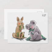 57: Koala & Kangaroo Postkarte (Vorne/Hinten)