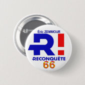 57 mm, Zemmour Präsident 2022 Button (Vorne & Hinten)