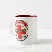 57. URSPRÜNGLICHE DUSTOFF EINHEITS-FLECKEN-TASSE ZWEIFARBIGE TASSE (Vorderseite Links)