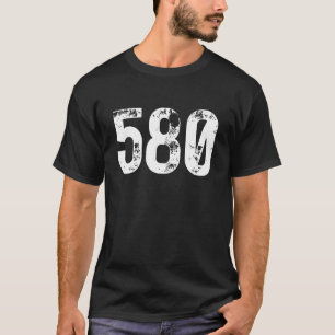580 Area Code Lawton OK Mobile Telefone Area Code T-Shirt