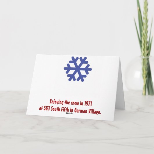 583 mit Licht Feiertagskarte (Rückseite)