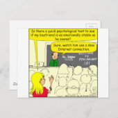 585 psychologische Untersuchung auf Cartoon eines Postkarte (Vorne/Hinten)