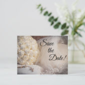 5882-Bouquet w/Rings, Kreuz, Schleier Postkarte (Stehend Vorderseite)