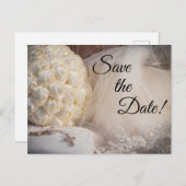 5882-Bouquet w/Rings, Kreuz, Schleier Postkarte (Vorne/Hinten)