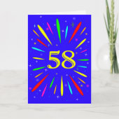 58. Birthday Explosion Card Karte (Vorderseite)