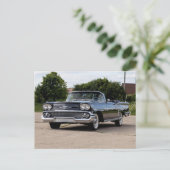58' Chevy Convertible Postkarte (Stehend Vorderseite)