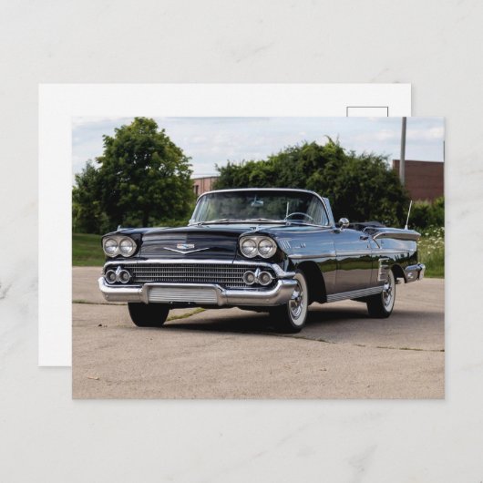 58' Chevy Convertible Postkarte (Vorne/Hinten)