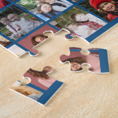 58 Foto-Collage-Raster mit Text - blau Puzzle (Seite)