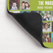 58 Foto-Collage-Raster mit Text - Grün Mousepad (Ecke)