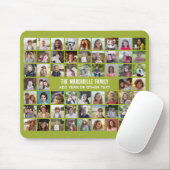 58 Foto-Collage-Raster mit Text - Grün Mousepad (Mit Mouse)