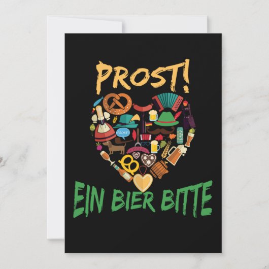 58.Funny Oktoberfest Prost Ein Bier Bitte Deutschl Save The Date (Vorderseite)