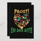 58.Funny Oktoberfest Prost Ein Bier Bitte Deutschl Save The Date (Vorne/Hinten)