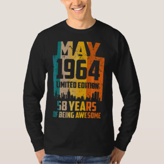 58. Geburtstag 58 Jahre Großartig Seit Mai 1964 Vi T-Shirt