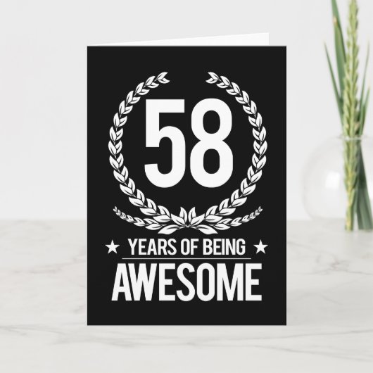 58. Geburtstag (58 Jahre Phantastisch) Karte (Vorderseite)