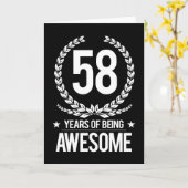 58. Geburtstag (58 Jahre Phantastisch) Karte (Gelbe Blume)