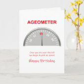 58. Geburtstag, Ageometer Reading Karte (Gelbe Blume)