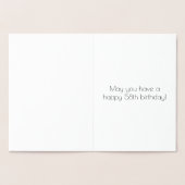 58. Geburtstag ~ Art-Déco-Stil "58" & Individuelle Folienkarte (Innenseite)