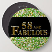 58. Geburtstag Button (Vorne & Hinten)