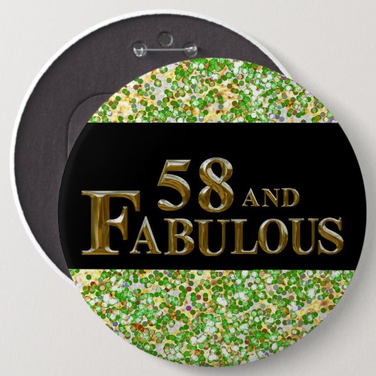 58. Geburtstag Button (Vorne & Hinten)