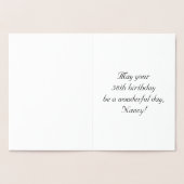 58. Geburtstag: Elegantes, Verziertes Drehbuch; In Folienkarte (Innenseite)