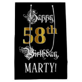 58. Geburtstag ~ Extravagantes Drehbuch; Imitate G Mittlere Geschenktüte (Rückseite)