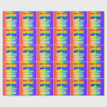 58. Geburtstag: Farbiges, lustiges Regenbogenmuste