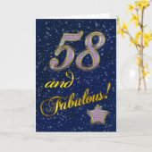 58. Geburtstag für jemanden Fabulous Karte (Gelbe Blume)