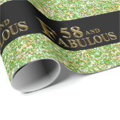 58. Geburtstag Geschenkpapier (Rolleneckpunkt)