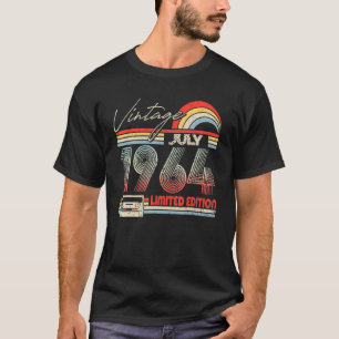 58. Geburtstag Juli 1964 Vintage Kassette T-Shirt