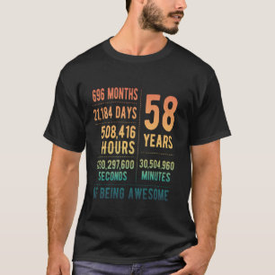 58. Geburtstag Männer Frauen Witzig 58 Jahre alt T-Shirt
