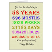 58. Geburtstag - Meilensteine (Vorne)