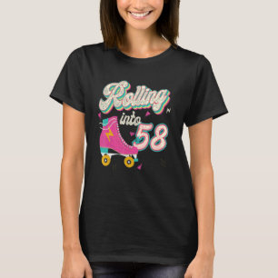 58. Geburtstag Roller Skate, die in 58 Jahre rolle T-Shirt
