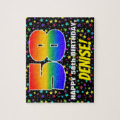 58. Geburtstag — Spaß, farbenfrohe Sternenfeldeben Puzzle (Vertikal)