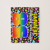 58. Geburtstag — Spaß, liebevolle Herzformen + "58 Puzzle (Vertikal)