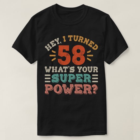 58. Geburtstag T-Shirt (Design vorne)