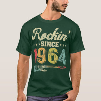 58. Geburtstag Vintage-Gitarre Rockt Seit 1964 Gui T-Shirt