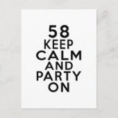 58 Geburtstagsdesigns Postkarte (Vorderseite)