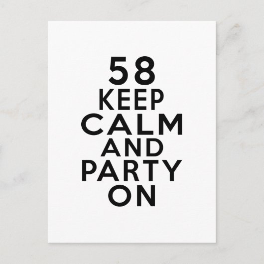 58 Geburtstagsdesigns Postkarte (Vorderseite)